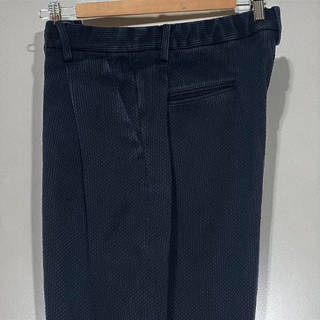 COLINA"sashiko w-tuck pants"(sumi+indigo) unisex