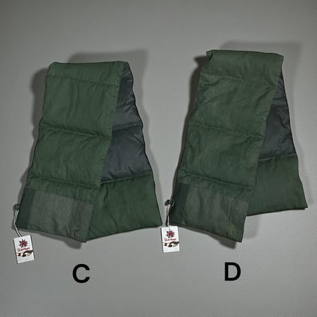 Slow Hands"recycle tent down neck warmer"(olive×olive)unisex