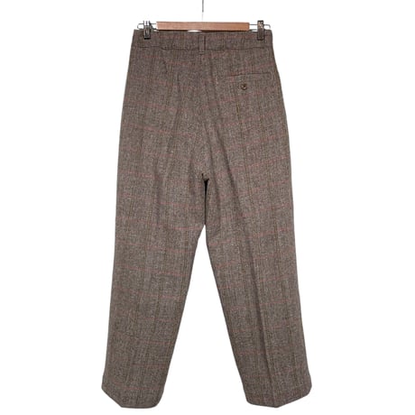 TigreBrocante "check herringbone wool comodo slacks"(beige)women's