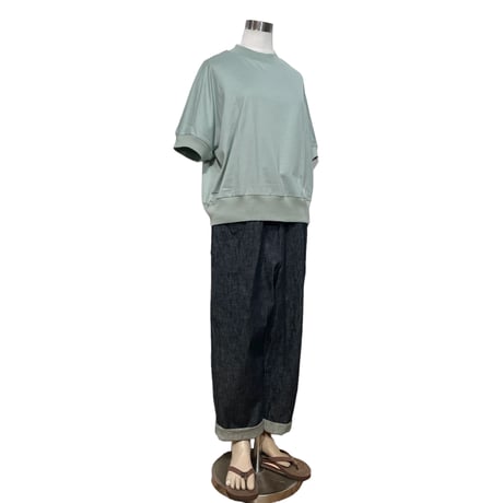Linen ya(as it is)"compact T-shirts"(light blue)women's