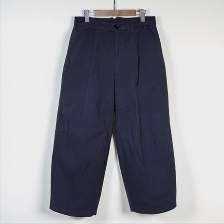 TigreBrocante"BD herring bone darts wide pants“(night navy)unisex