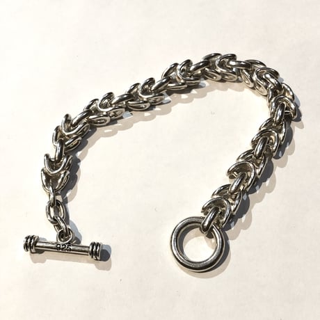 TAXCO VINTAGE "sterling silver bone link bracelet"unisex