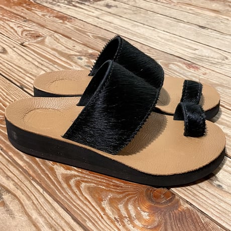 SANDALMAN "toe loop double sole" (cow hair) unisex