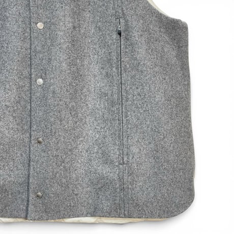 amne "MELTON/QUILT switch vest" (heather) unisex