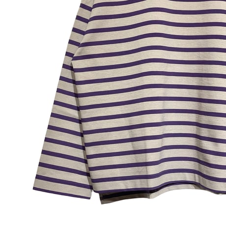 amne "BORDER"gride basque Ⅱ (gray×purple)unisex