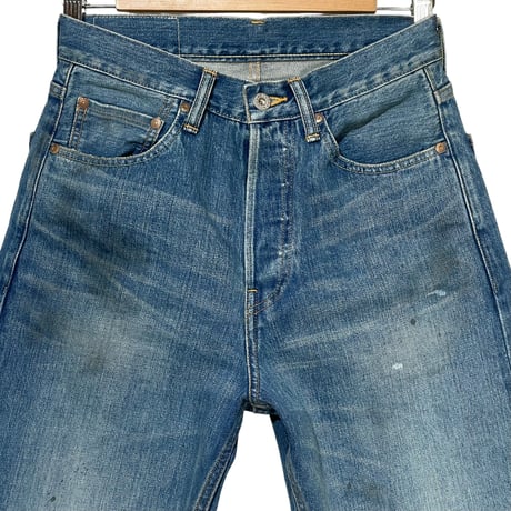H.UNIT "13.5oz indigo selvage denim used wash" (indigo) unisex