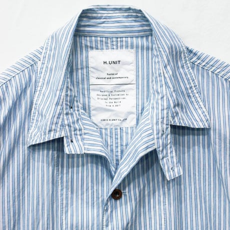 H.UNIT "stripe shirtalls" (blue) unisex