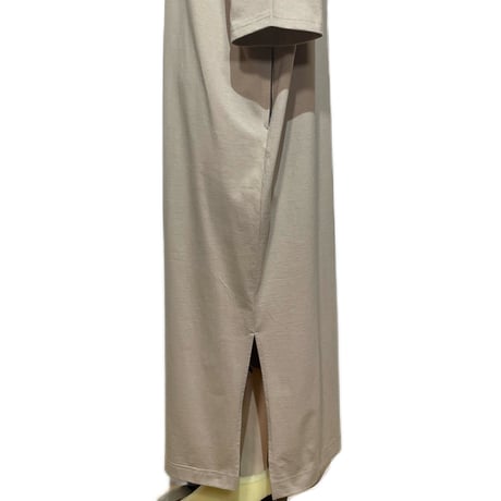 Linen ya"Half Sleeve T-shirs onepiece"(beige)women's