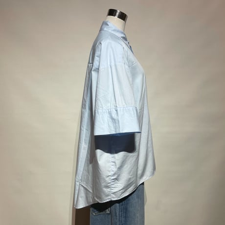 CAERULA "cotton broad trase shirts"(sax) women's