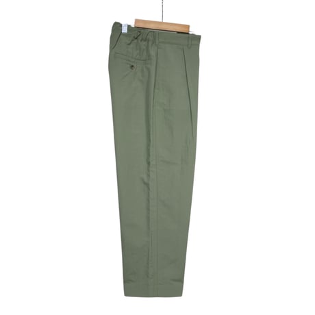 TigreBrocante"nylon tusser comodo 9分丈 slacks"(green)women's