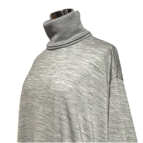 CAERULA"washable wool jersey HN backflare OP"(top gray) women's