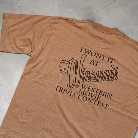 UNDYED 30/PV print-T "79KK FM" (unisex)TAN