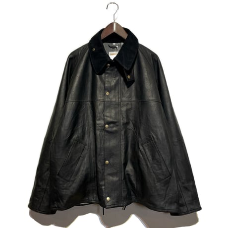 yoused"all leather drivers jacket"(black)unisex