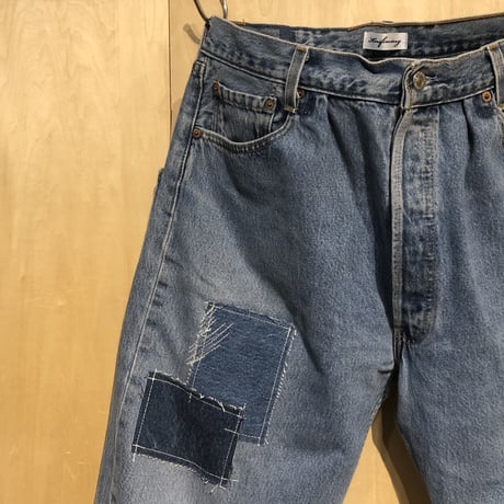 KNIFEWING"USA501 tuck tapered wide pants"L-A