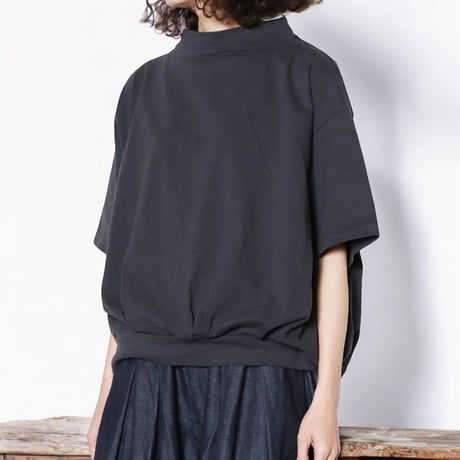 TigreBrocante"feather 天竺 shell tuck T"(sumikuro)women's