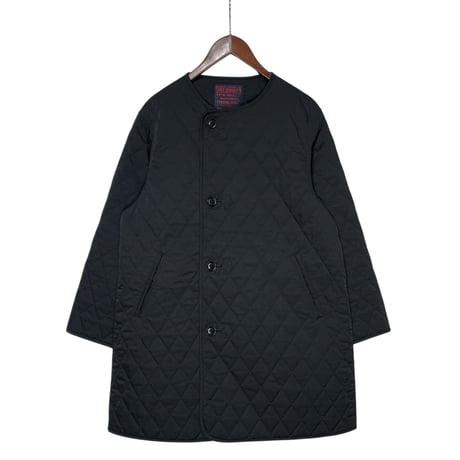 TigreBrocante"nylon twill quilting liner half coat“(black)women's