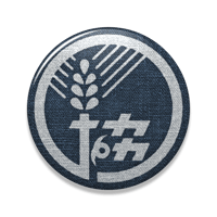 【農協マーク】缶バッヂ『藍』