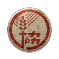 【農協マーク】缶バッヂ『麻』