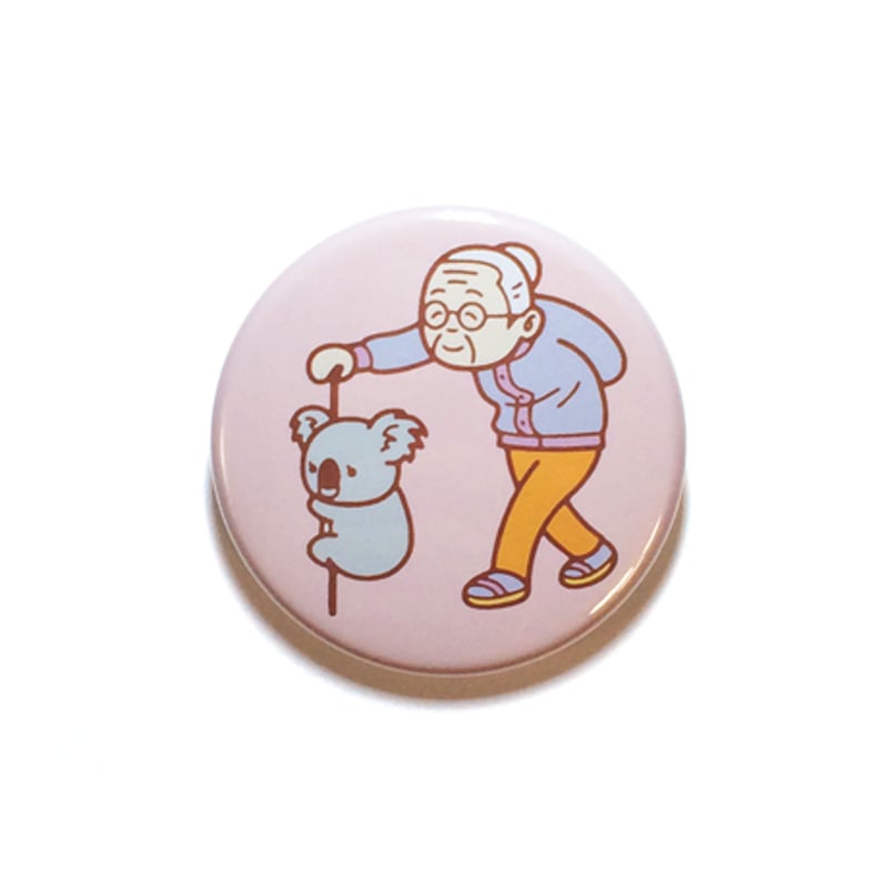 コアラ 缶バッジ 18セット コアラ：おばあちゃん バッジ | OKIMI ONLINE STORE