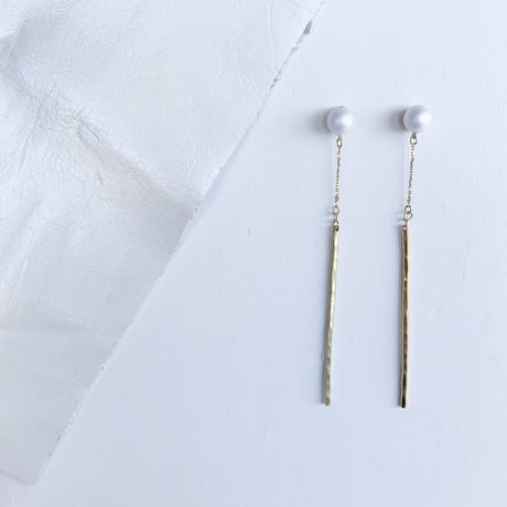 【受注生産】パールチェーンピアス・イヤリング