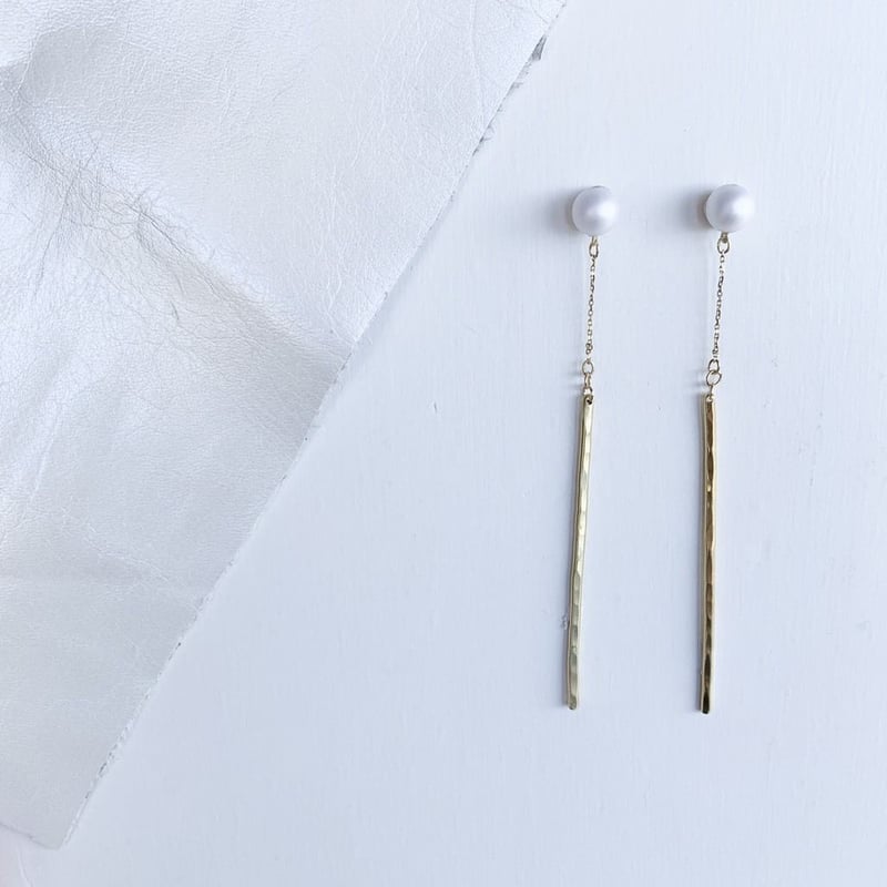 受注生産】パールチェーンピアス・イヤリング | mk