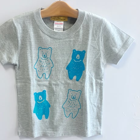 クマさんのカルテットTシャツ/110cm