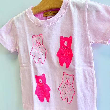 クマさんのカルテットTシャツ/100cm