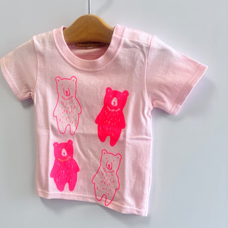 クマさんのカルテットTシャツ/80cm