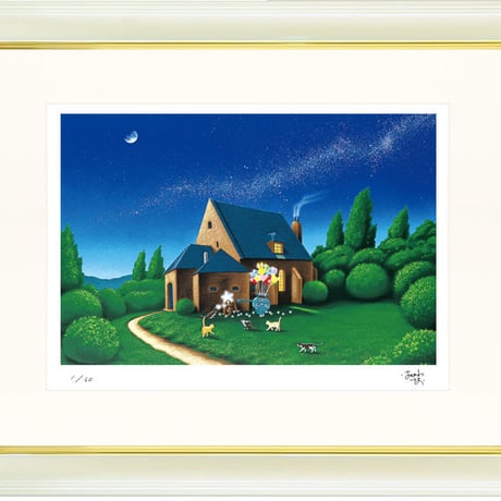 はせがわいさお　ジークレー版画　「エンゼルホースの愛のつばさ」 はせがわいさお ジークレー版画 「エンゼルホースの愛のつばさ