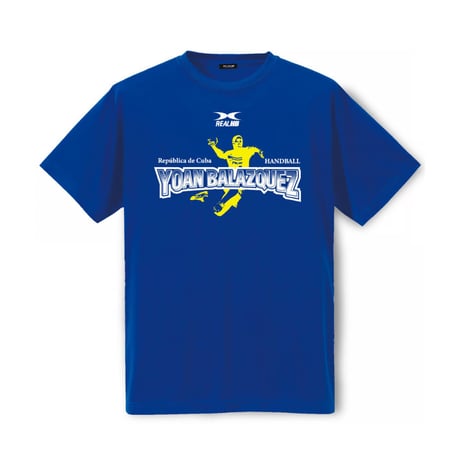 【Yoan Balazquez×REALHB】　アクティブドライTシャツ　ブルー