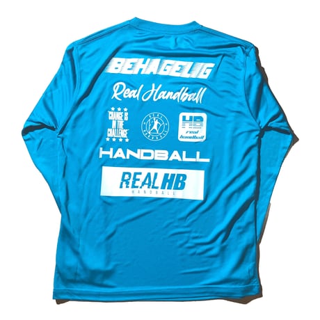 ゲームロングTシャツ　ターコイズ
