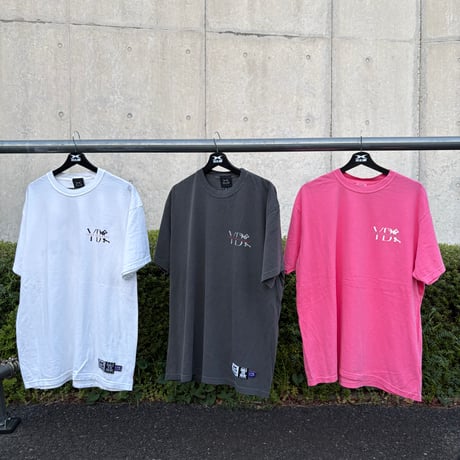 【YB7】コットン　ピグメントダイTシャツ　ブラック