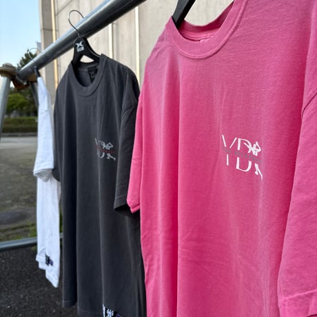 【YB7】コットン　ピグメントダイTシャツ　ピンク