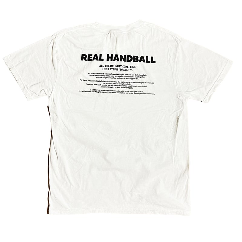 後染めTシャツ ホワイト | REAL HANDBALL