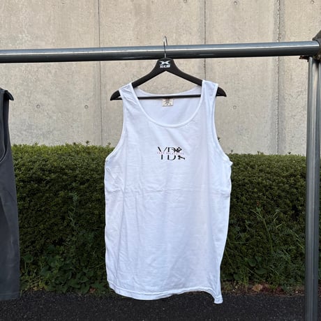【YB7】コットン　ピグメントダイタンクトップ　ホワイト