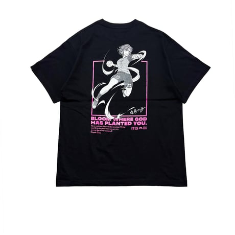 須田選手×安房さとる先生　コラボ コットンTシャツ ブラック