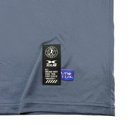 【YB7】ドライノースリーブTシャツ　ダスティブルー