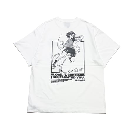 須田選手×安房さとる先生　コラボ コットンTシャツ ホワイト