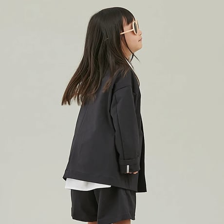MOUN TEN. / stretch nylon gaba jacket   MJ04-1101  black  110.125.140.0(155).1(adult)