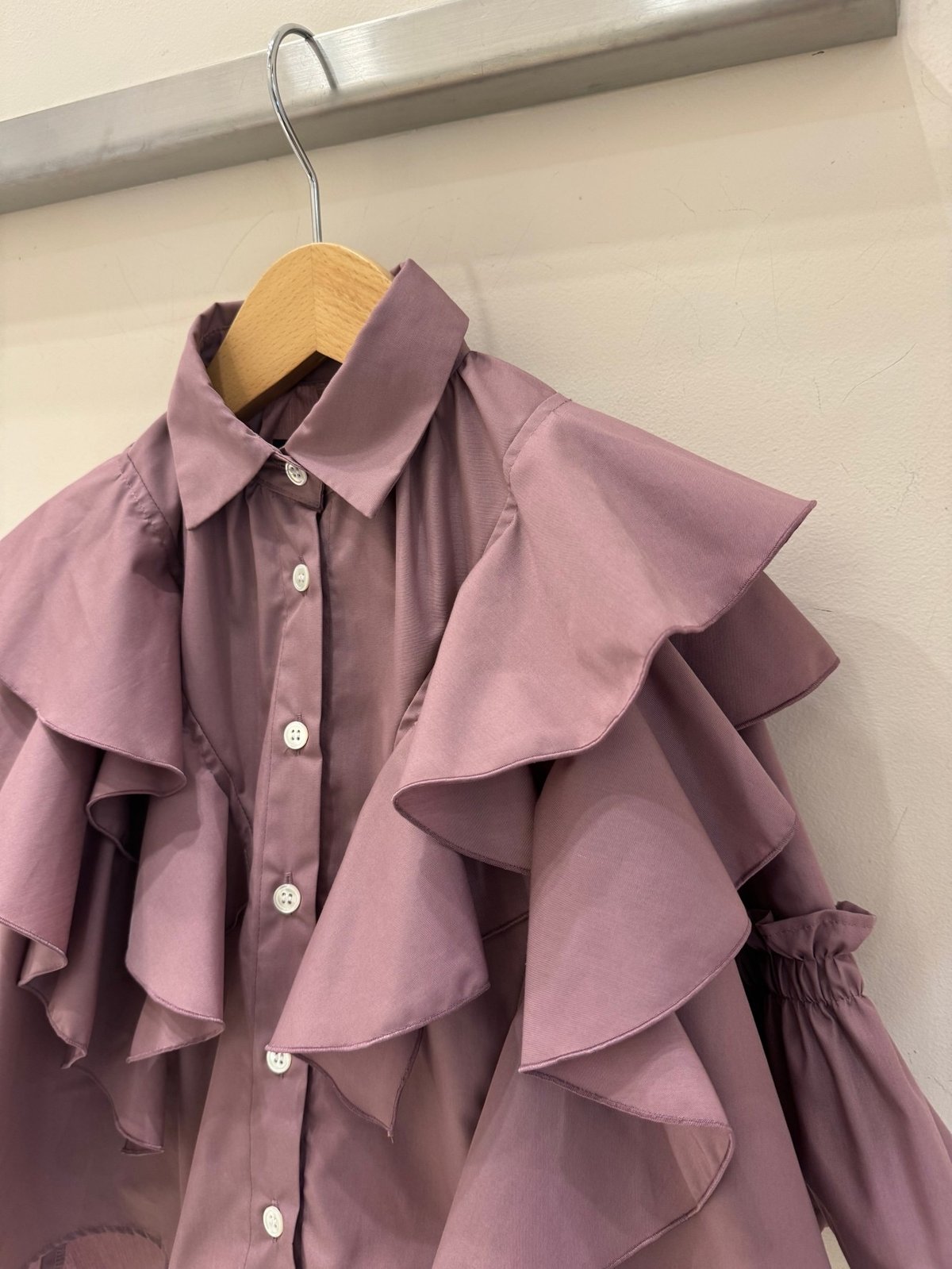 nunuforme / フリルスリーブブラウス 27-nf21-521-031 Purple 