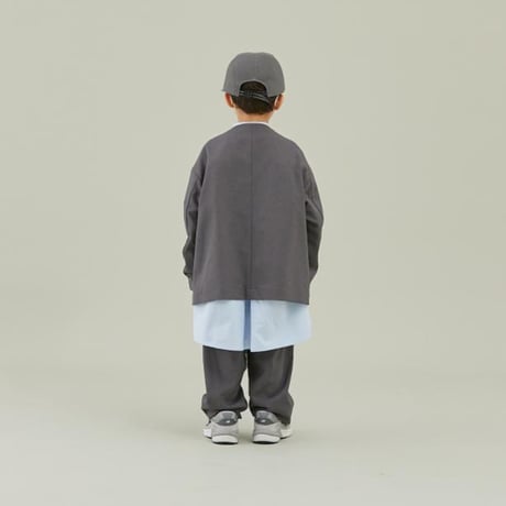 MOUN TEN. / polyester canapa  jacket  MJ04-1105  charcoal  110.125.140.0(155),1(adult)