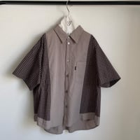 GRIS / Separate S/S Big Shirt  GR26SS-SH003  BEIGE S(110-120).M(120-135).L(135-150).XL(150-160)