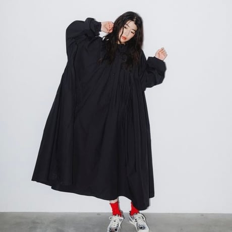nunuforme /ドローストリングワンピース  03-nf25-430-018  Black  XL.1(155).2(163)