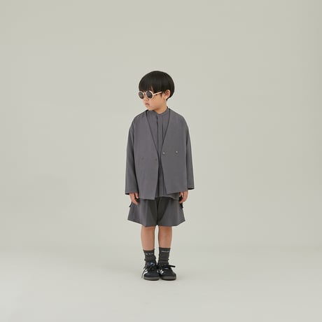 MOUN TEN. /polyester canapa half pants  MP55C-1108  charcoal  110.125.140.0(155).1(adult)