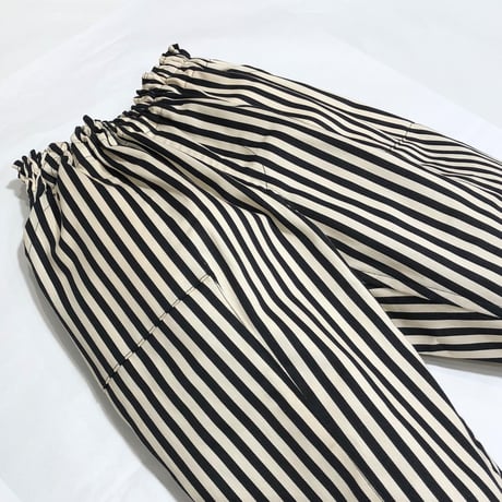 Bague  / タックありコットンパンツ BG104007  black stripe  S.M.L.XL.2XL.1.2 (80-MEN)