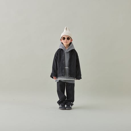 MOUN TEN. / denim work blouson(organic cotton)  MB38-1813  black  125.140.0(155).1(adult)