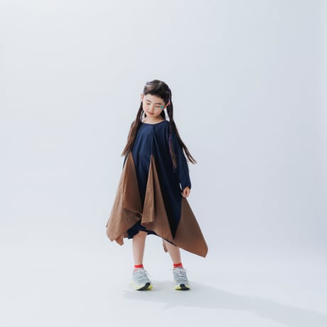 nunuforme / フリルエッジワンピース 04-nf25-429-025  Navy  M(105-115).L(120-130) .XL(135-145).1(155).2(163)