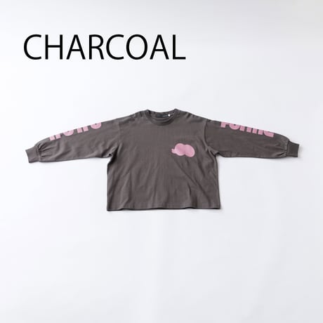 nunuforme / nunuforme袖プリントT　nt24-007-04   Charcoal   115.125.135.145.1(155).2(163)