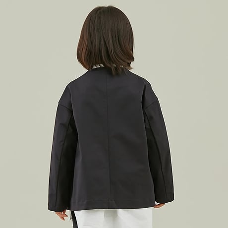 MOUN TEN. / stretch nylon gaba jacket   MJ04-1101  black  110.125.140.0(155).1(adult)