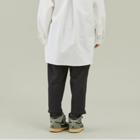 MOUN TEN. / stretch nylon gaba 1tuck pants   MP56-1102  black  125.140.0(155)1(adult)